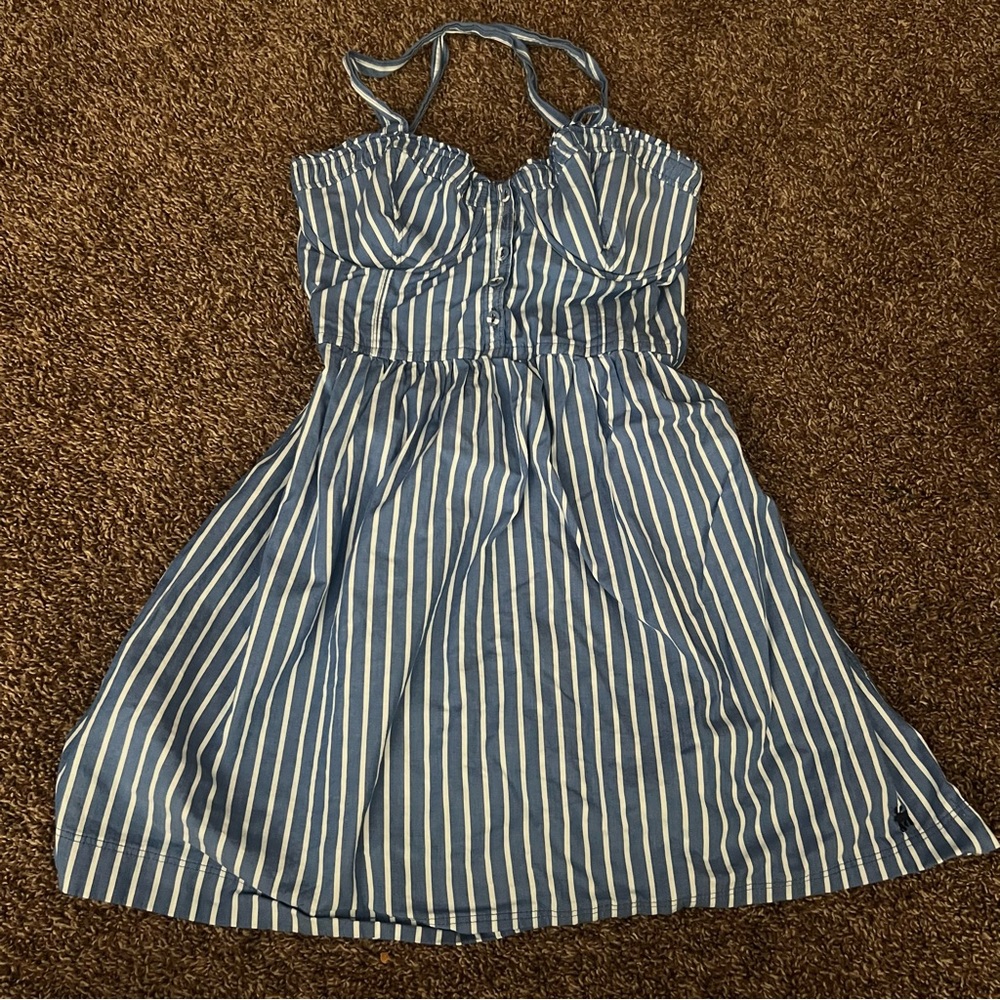 Abercrombie & Fitch Striped Built in Bra Dress